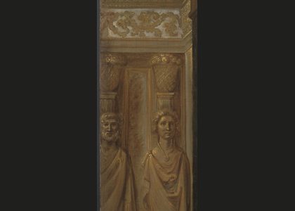 Fig. 29. Detail of the sketchily painted caryatids in the background