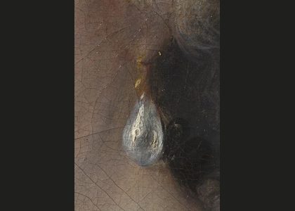 Fig. 73. Detail of earring, privately owned version (left)